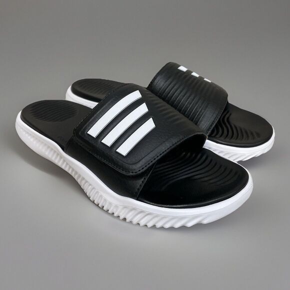 Adidas Alphabounce 2.0 Slides Sandals Black White Mens Size 12 New In Box GY9415 main image 6